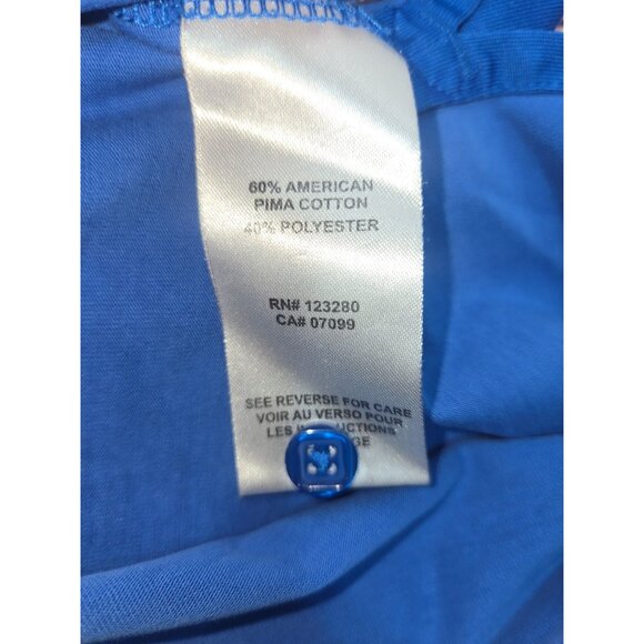 Travis Mathew Mens Pima Cotton Blend Polo XXL Blue Golf Shirt - Picture 6 of 8